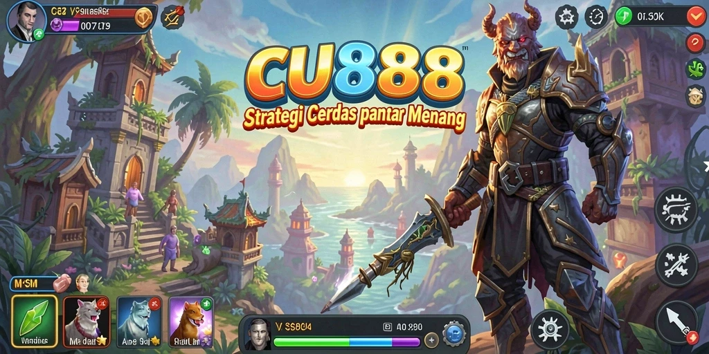Tangkapan layar gameplay CU888 yang menunjukkan strategi menegangkan.