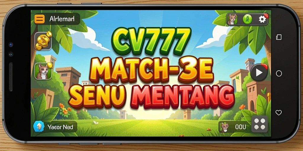 Screenshot gameplay CV777 menampilkan aksi seru dari permainan Match-3.