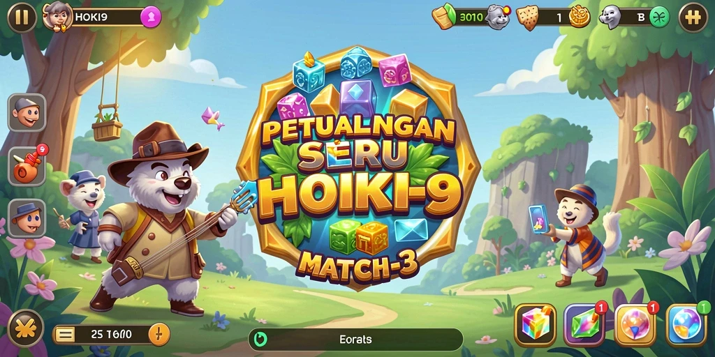 Tampilan gameplay seru HOKI9 saat mencocokkan objek.
