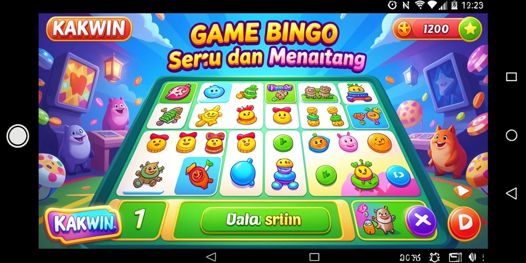 Tampilan gameplay menarik KAKWIN dengan suasana Bingo yang seru.