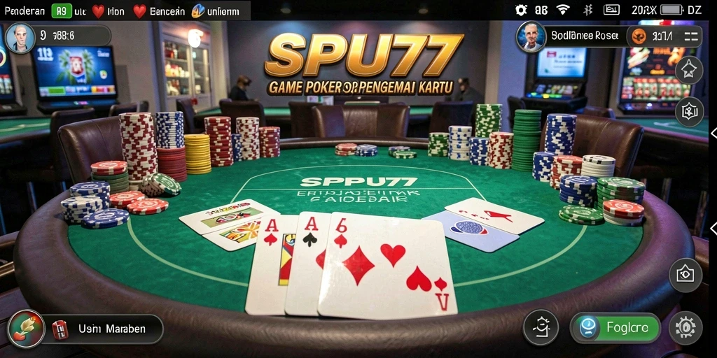 Tampilan gameplay SPBU77 yang memukau saat bermain Poker.