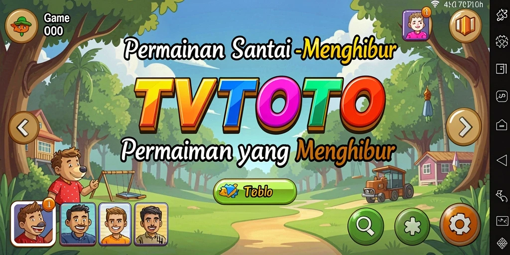 Screenshot gameplay menarik TVTOTO yang penuh warna.